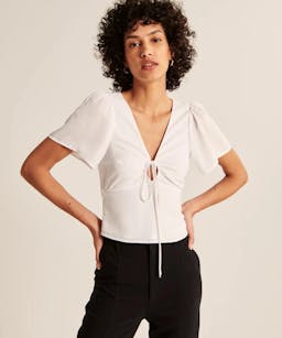 Abercrombie & Fitch Keyhole Strappy Blouse