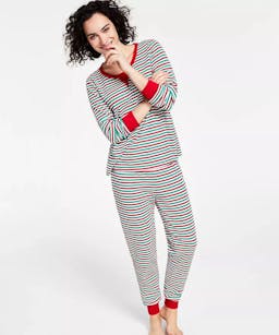 CANDY CANE JOGGERS Red and White Striped Christmas Pajama Pants