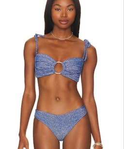 Montce Swim Tori Ties Bandeau Bikini Top & Lulu Bikini Bottom