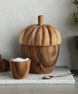Acorn Wood Jar