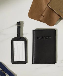 Leatherology Passport Cover + Luggage Tag Set