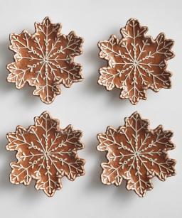 Gingerbread Snowflake Appetizer Plates