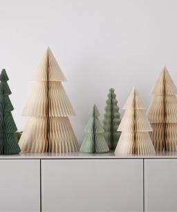 Neutral Accordion Paper Trees