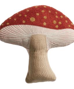 Terracotta And Taupe Mushroom Shaped Throw Pillow