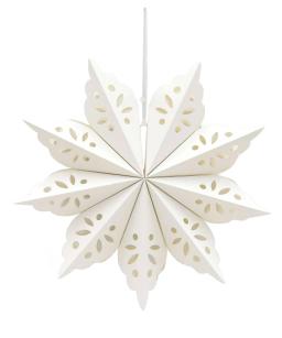 Holiday Time White Paper Snowflake Christmas Ornament