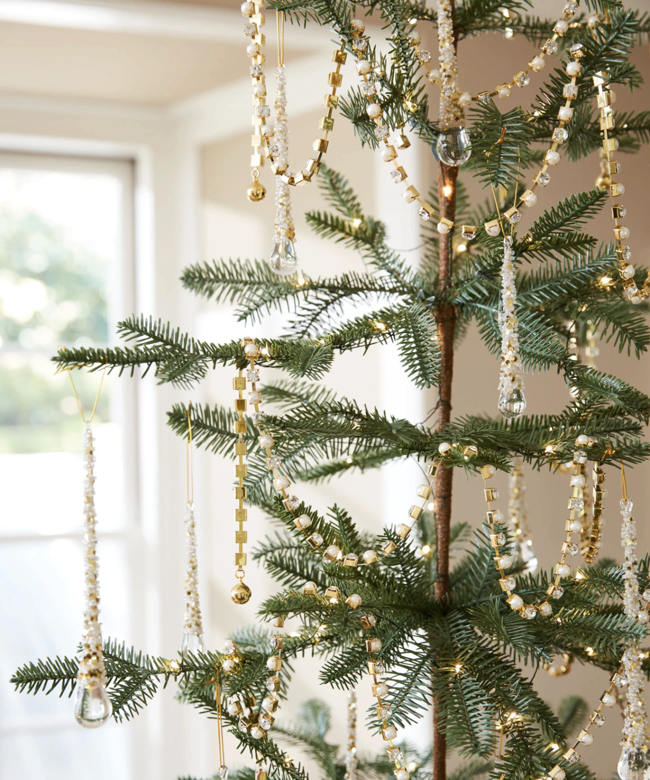 Crystal & Gold Christmas Tree Garland