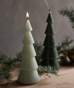 Evergreen Tree Pillar Candle