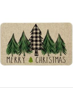 Artoid Mode Merry Christmas Trees Christmas Decorative Doormat