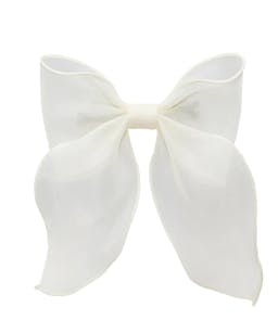 BOW BARRETTE IN OYSTER
